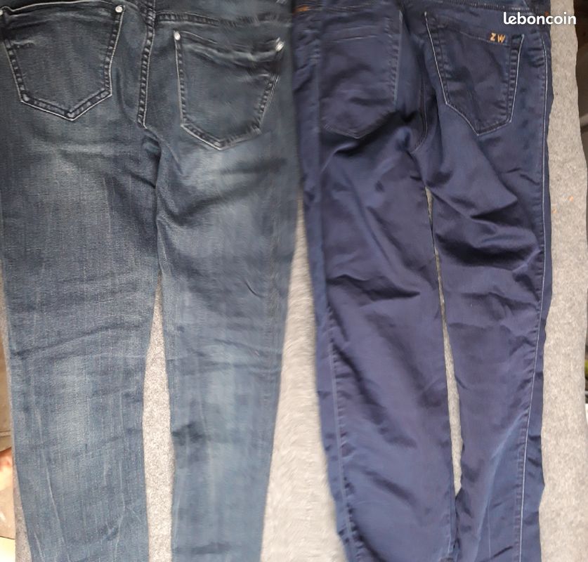 Jean 38 taille basse et souple. Idéal premier mois de grossesse (image 2)