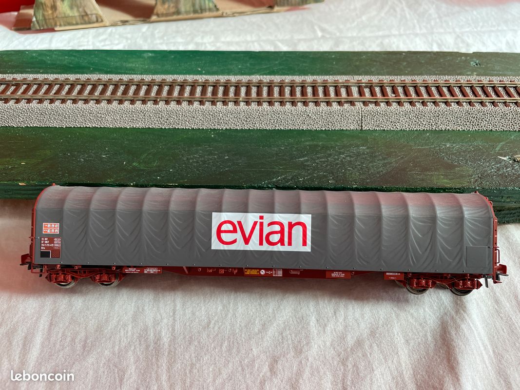 ROCO wagon bâché long rouge SOBETRA 66320 NEUF • EUR 51,00