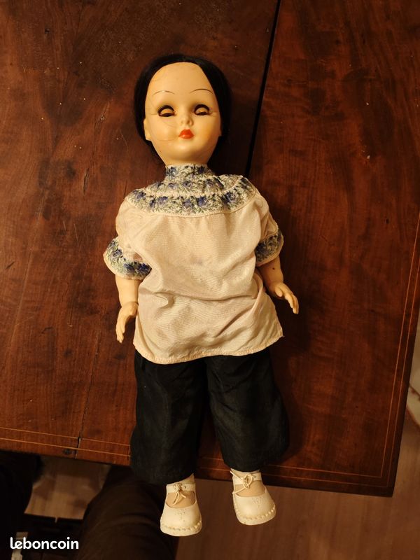 Poupée Ancienne En Celluloïd Des Années 1950 - 65 Cm De Haut, Marque Bella - Occasion