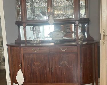 Bibliothèque - Vitrine anglaise en acajou - Bi