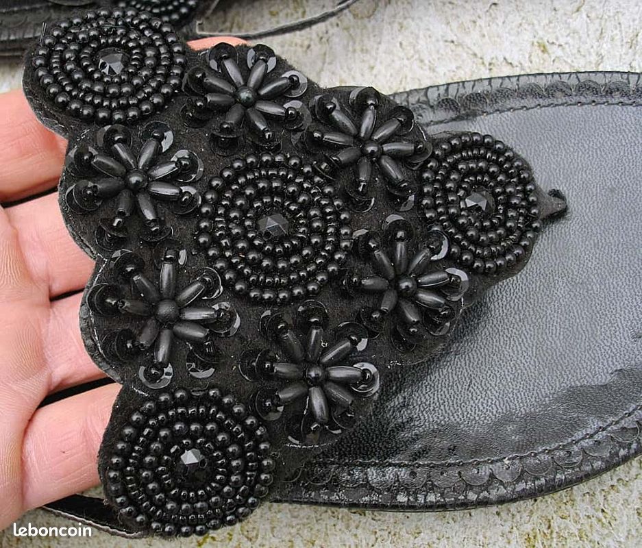 Tongs CLOSER fantaisie noires (41) (image 2)