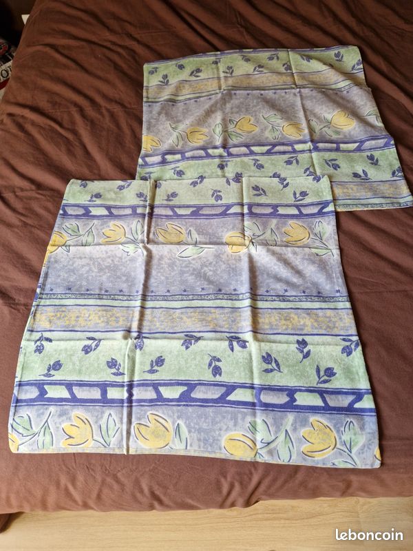 Housse de couette grosses fleurs + 2 taies - Linge de maison