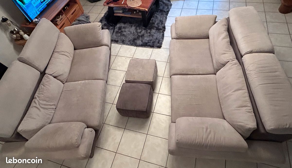 Ensemble de canapés + 2 poufs, Poltronesofa (image 1)