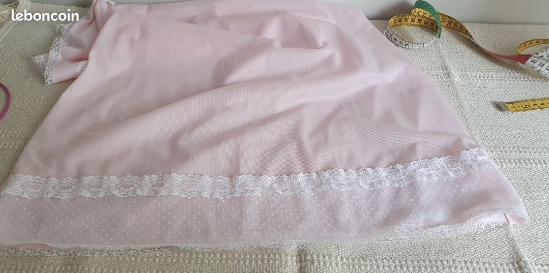Nuisette de nuit mini dentelle plumetis retro (image 3)