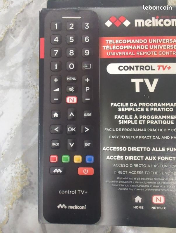 Télécommande universelle Télécommande universelle - CONTROL TV+ - Noir MELICONI
(2) (image 3)