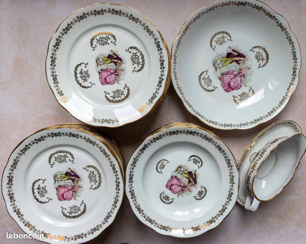 Service de table 38 pièces – Véritable Porcelaine de Chauvigny (image 2)