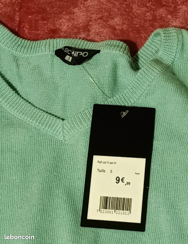 Pull femme vert bleu turquoise (image 3)