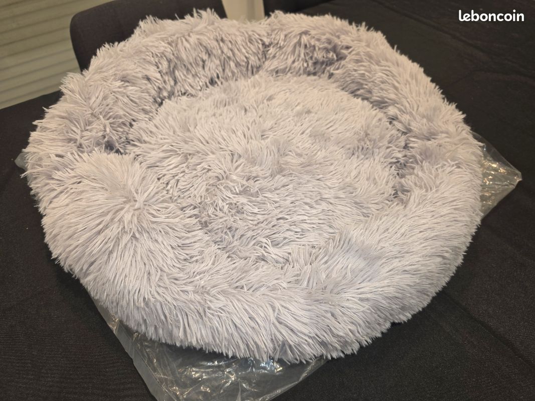 Coussin panier donut XL gris clair pour chien Neuf (image 2)