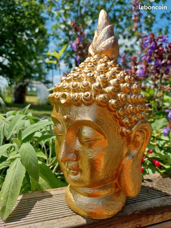 Sculpture tête de Bouddha,Résine intérieure Bouddhiste Accueil