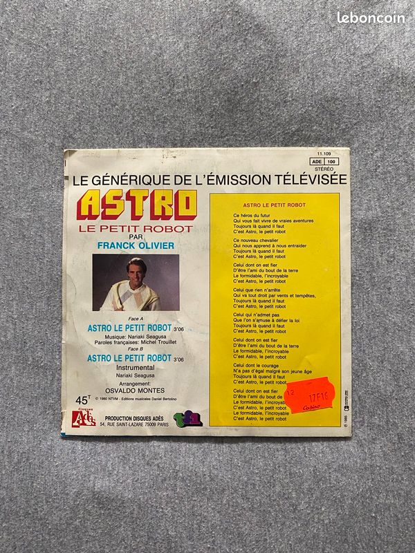 Astro Le Petit Robot - 45 Tours (par Franck Olivier) (image 2)