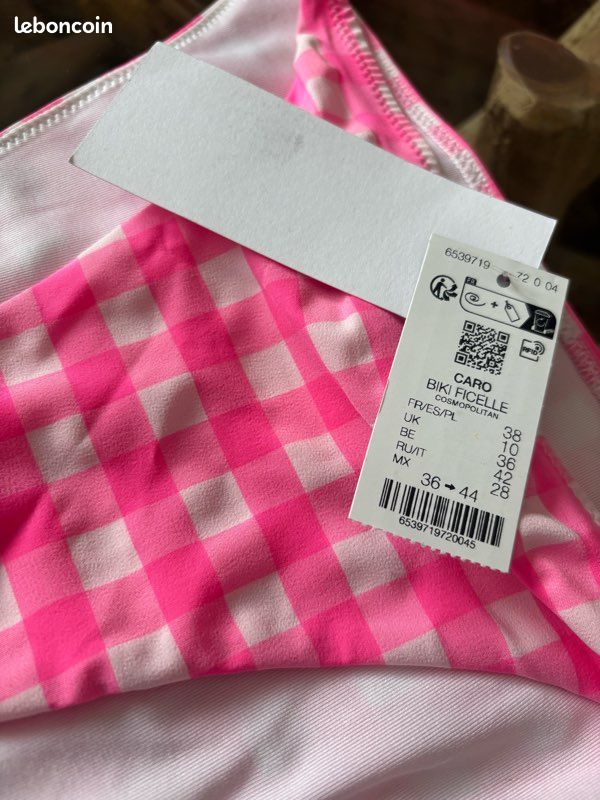 Maillot De Bain 2 Pièces Etam Rose - Taille 36/38, Neuf Sans étiquettes, Bikini Triangle