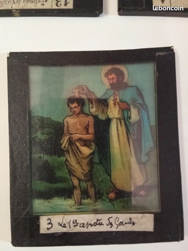 12 Plaques De Verre Pour Lanterne Magique E. Mazo, Histoire Sainte, Parfait état, France