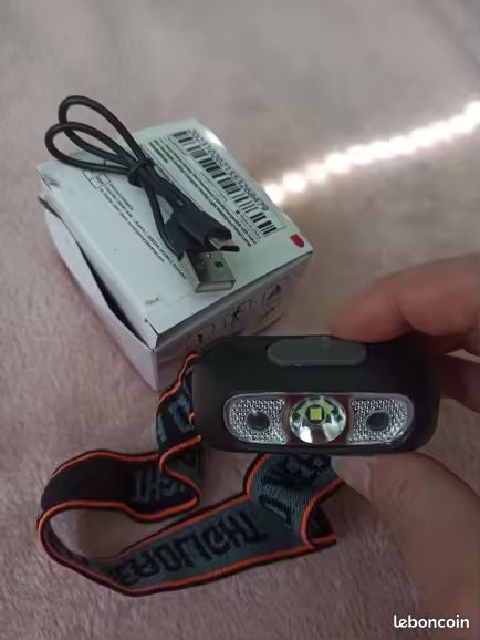 Lampe Frontale LED Rechargeable USB – Capteur de mouvement – Étanche IP44 - Sport & Plein air