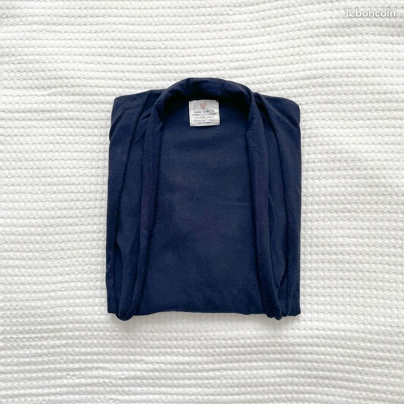 Gilet Crop Top Bleu Royal Zara En Mousseline - Style Balançoire - Taille S (8/10/12) - Occasion En Excellent état