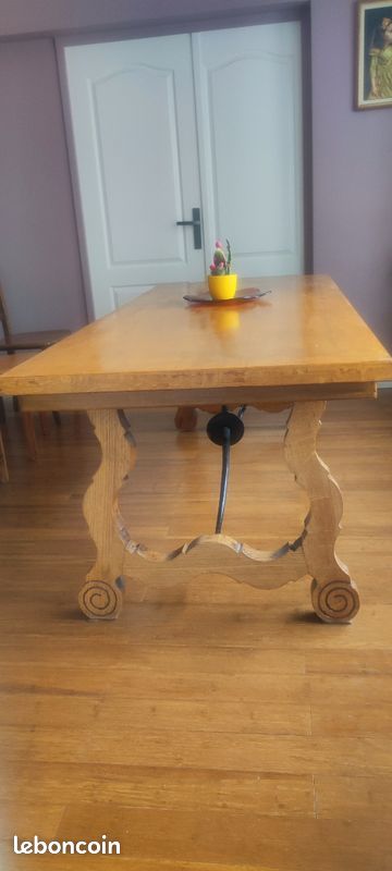 Table en chêne début 20e-style breton (image 1)
