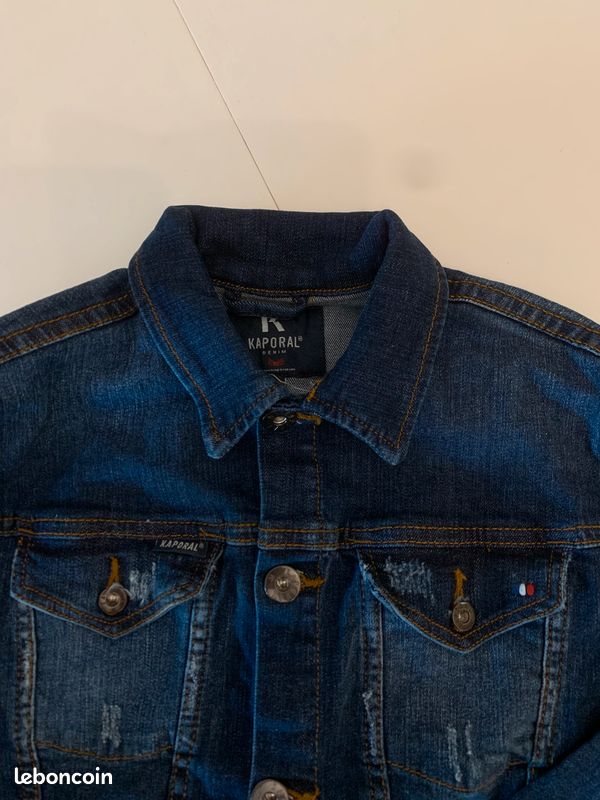 Veste jean bleu garçon Kaporal taille 14 ans état neuf (image 2)