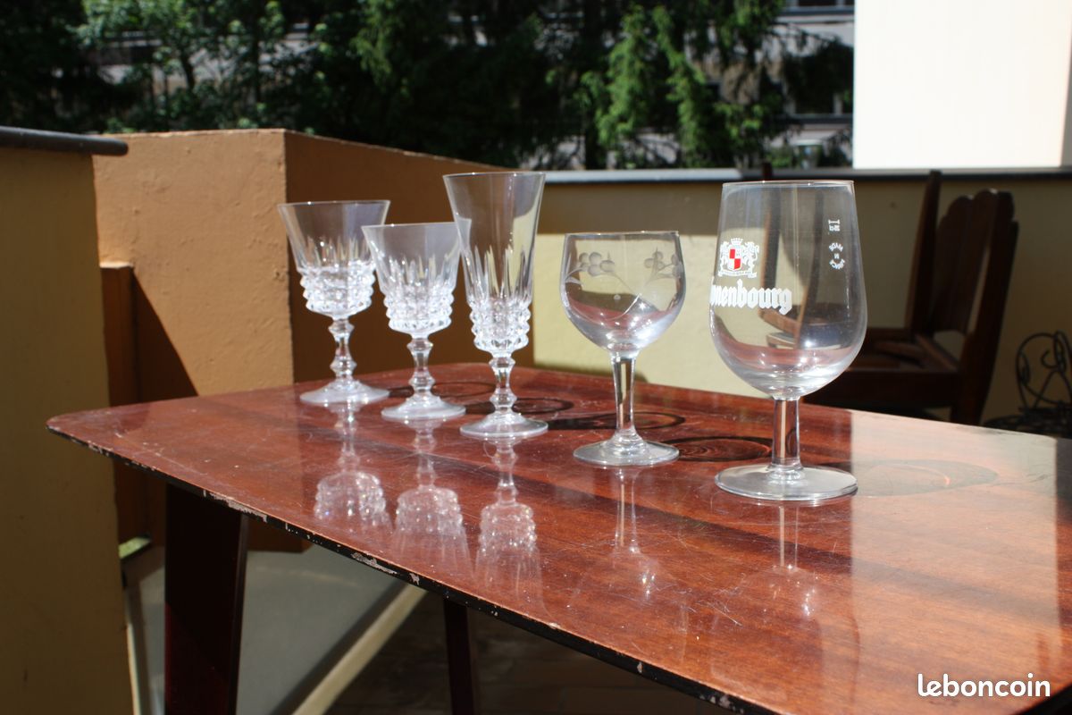 Verres Cristal d'Arc taillées et autres (image 3)