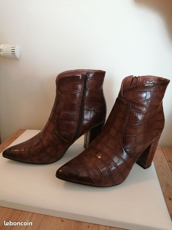 Bottine marron la modeuse (image 3)