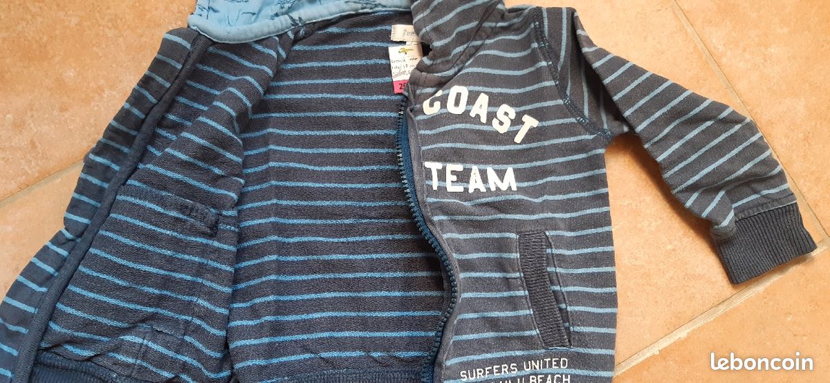 Gilet zippé à capuche Tex Baby 18 mois- TBE (image 3)