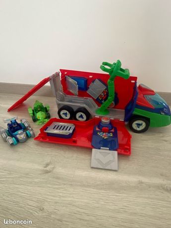 PJ Masks Robo-labo de Roméo, Jouet préscolaire, véhicule 2 en 1 avec Robo-labo, pour Enfants, dès 3 Ans F2120