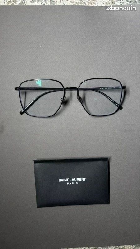 Saint Laurent SL 491 004 Black Metal Optical Glasses – Made in Italy (Original) (image 1)