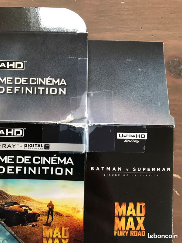 Fourreau carton seul : bluray 4k San Andreas + mad max fury road + Creed l’héritage de rocky balboa + la grande aventure lego + Batman v Superman l’aube de la justice (image 4)