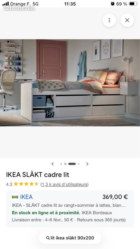 Lit SLAKT IKEA tout neuf (image 3)