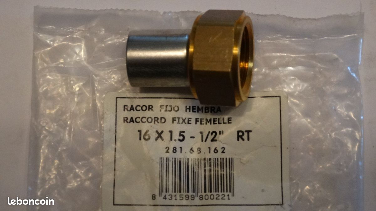 Lot de 10 raccords PER à sertir, mâle fixe 12-15/21 ou 16-15/21 (image 3)