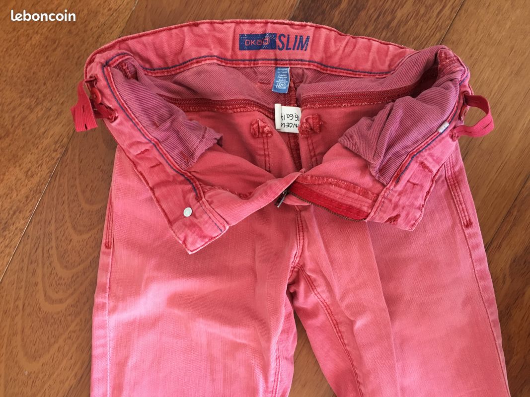 PANTALON JEANS rouge OKAIDI garçon 12 ans (image 3)