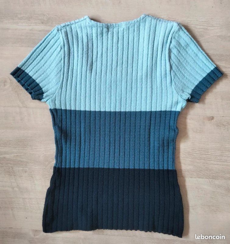 T-shirt 3 nuances de bleu (image 3)