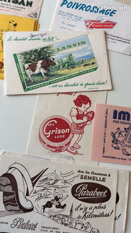 Lot 47 buvards publicitaires anciens années 1940-1960 – 29 modèles différents (image 5)