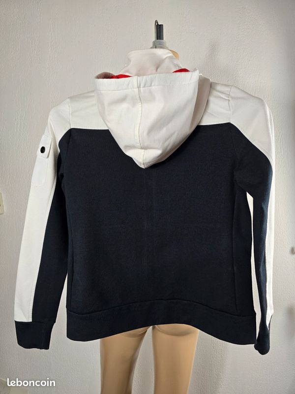 Veste full zip Ralph Lauren blanche et noire à capuche taille S - VL83160 (image 9)