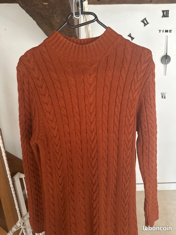 Ensemble robe et gilet long en maille – Couleur (image 3)