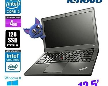 Lenovo ThinkPad X240 I5-4300U 8Go 120Go SSD 12.5 PC Portable Win11 Pro Ref7968 - Ordinateurs