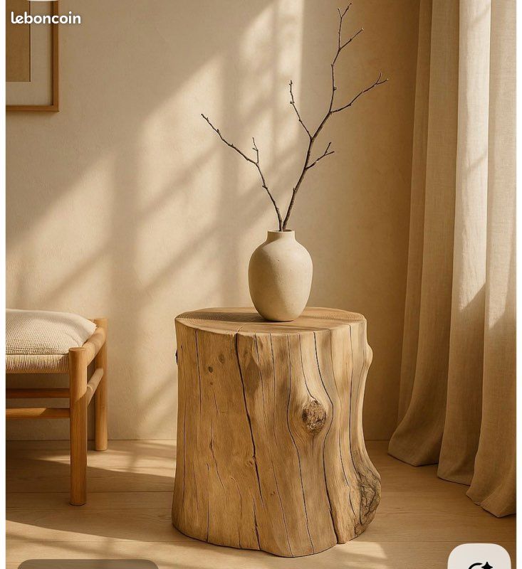 Tables basses & tabourets en bois massif – pièces uniques (image 1)