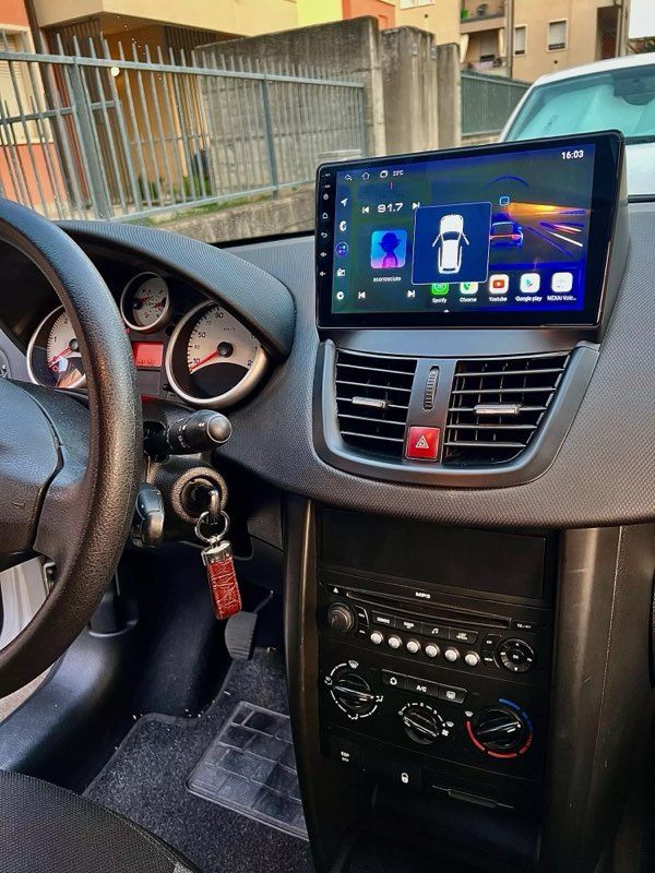 Autoradio Android12 8 core GPS Waze Bluetooth Wifi Peugeot 207 207cc -  Équipement auto
