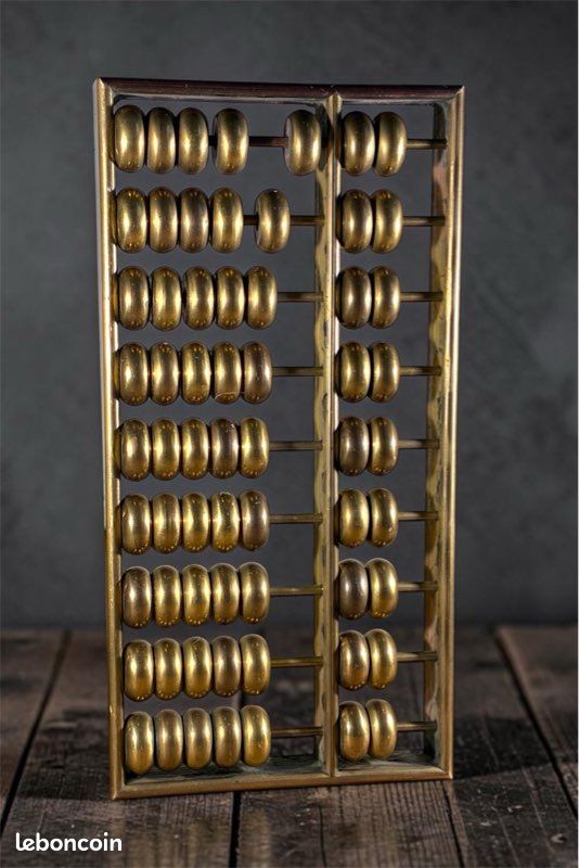 Boulier Chinois Vintage en Laiton Abacus 🧮 (image 1)