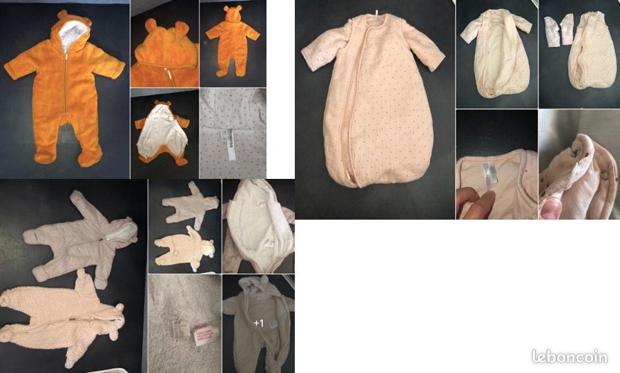 Lot 3 combi chaude hiver + 1 turbulette bébé (image 1)