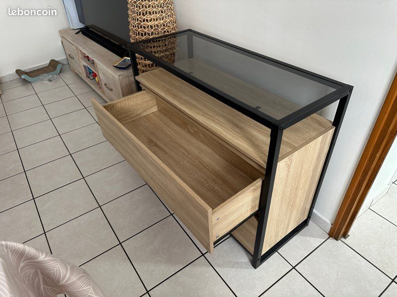 Meuble commode 2 tiroirs (image 3)