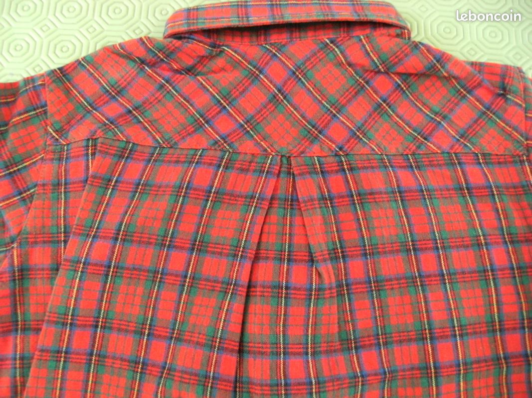 Chemise 1 poche manches longues coton bordeaux garçon | La Halle