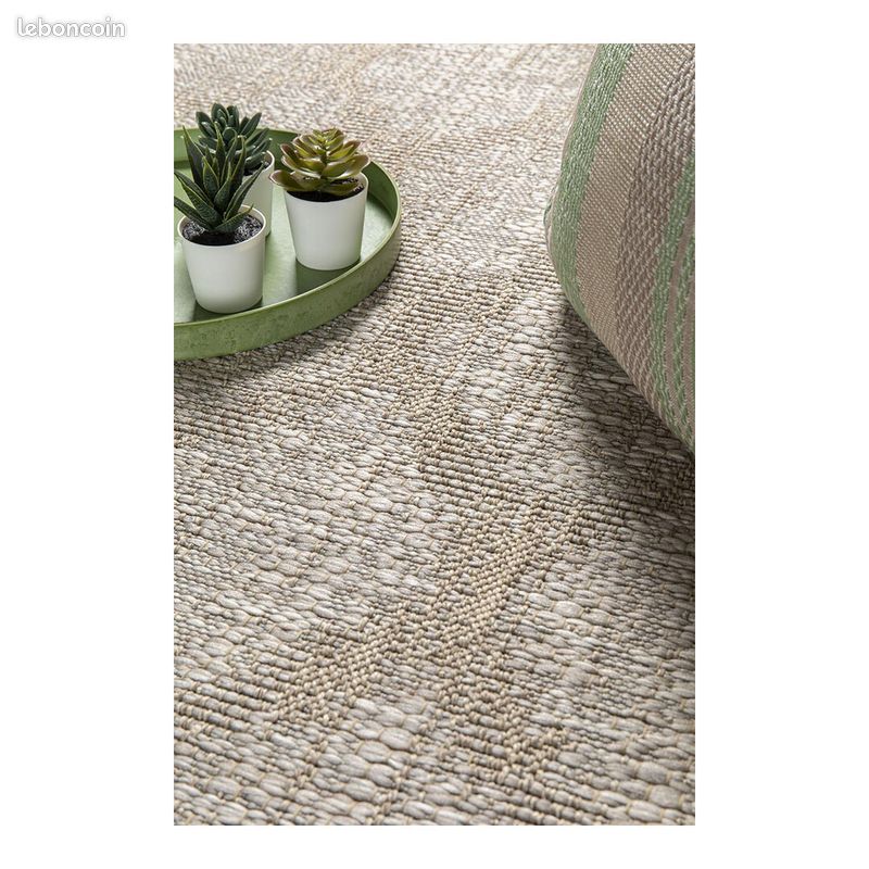 Tapis vintage plat rayé Brockway Beige 120x170 (image 2)
