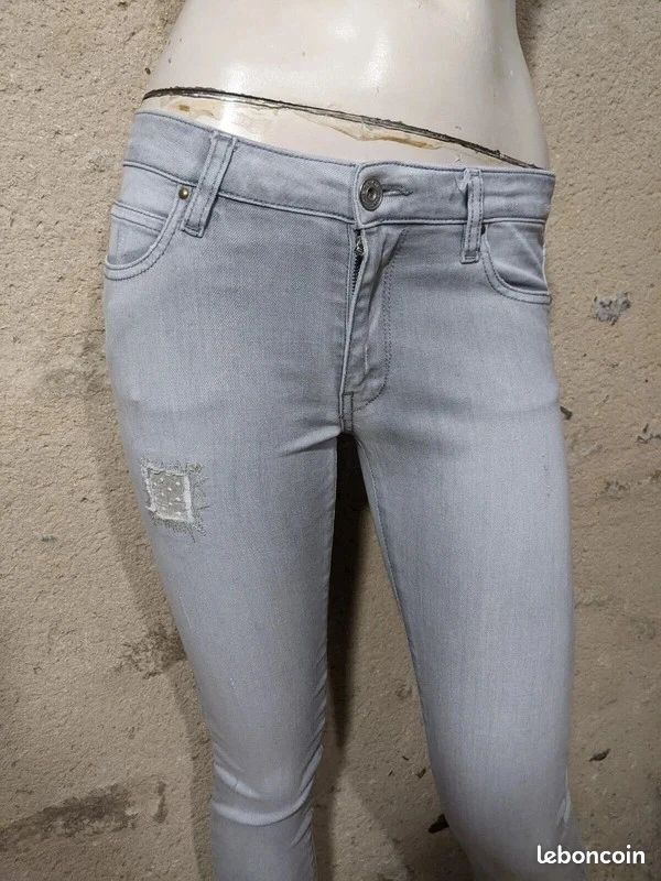 Jean Droit Stretch Cop Copine - Taille 40 Marine - Été 2017 - Neuf Avec étiquettes