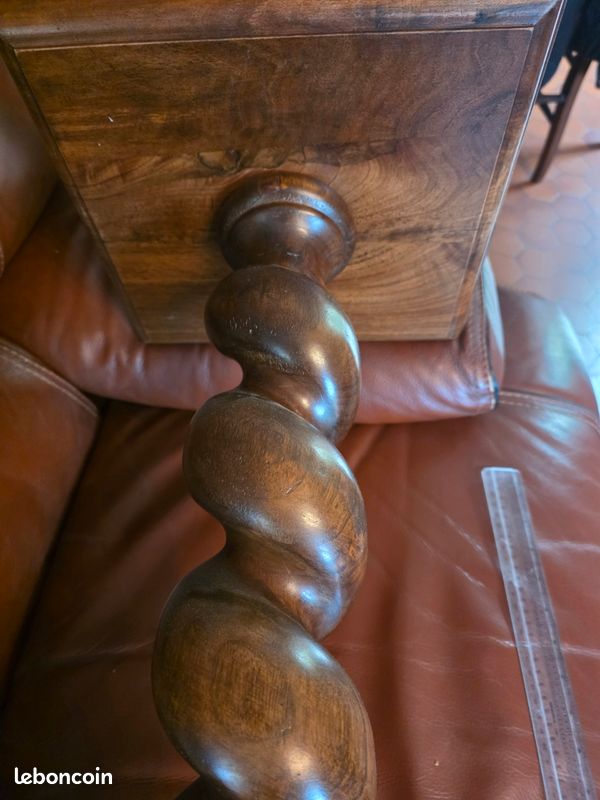 Sellette guéridon en bois tourné ancienne des années 1980 table d appoint bout de canapé (image 5)