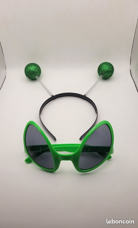 Kit Déguisement Alien Complet – Serre-Tête Antennes + Lunettes Fantaisie 5 Couleurs LED – Idéal Halloween, Anniversaire Enfant, Soirée UFO