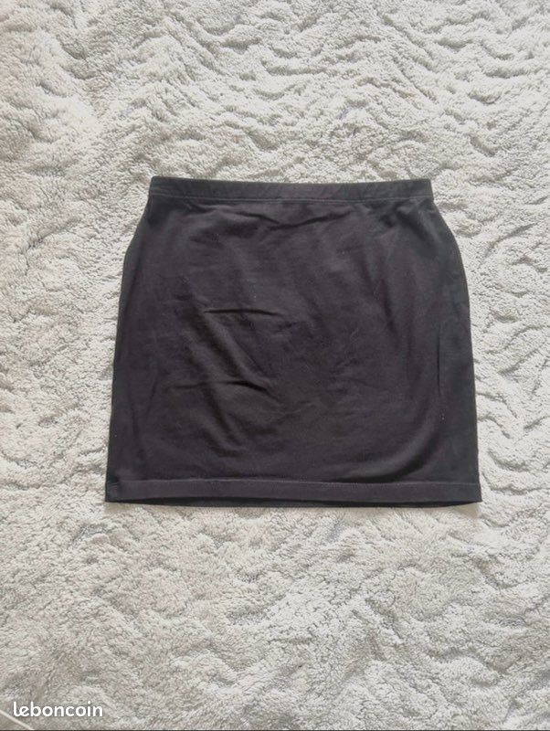 Jupe tube en jersey coton noire moulante courte Taille 38 M ASOS