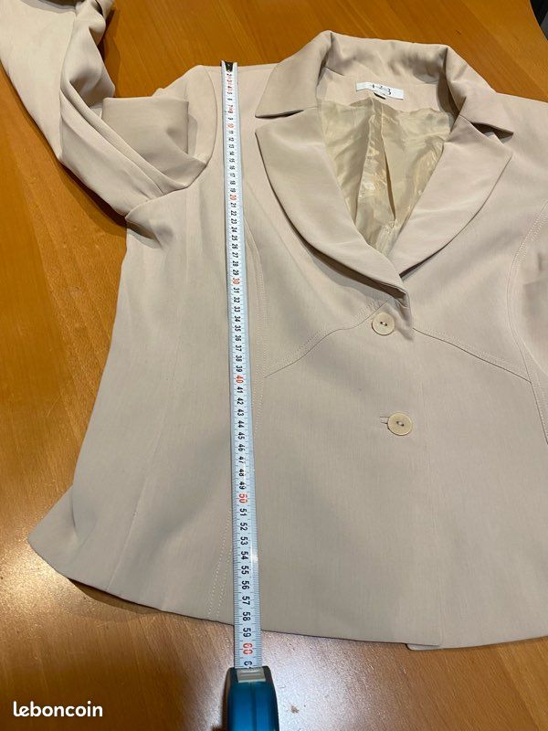 Veste Femme Un Deux Trois Taille 42 - Style Court Multicolore En Polyester - Occasion En Très Bon état