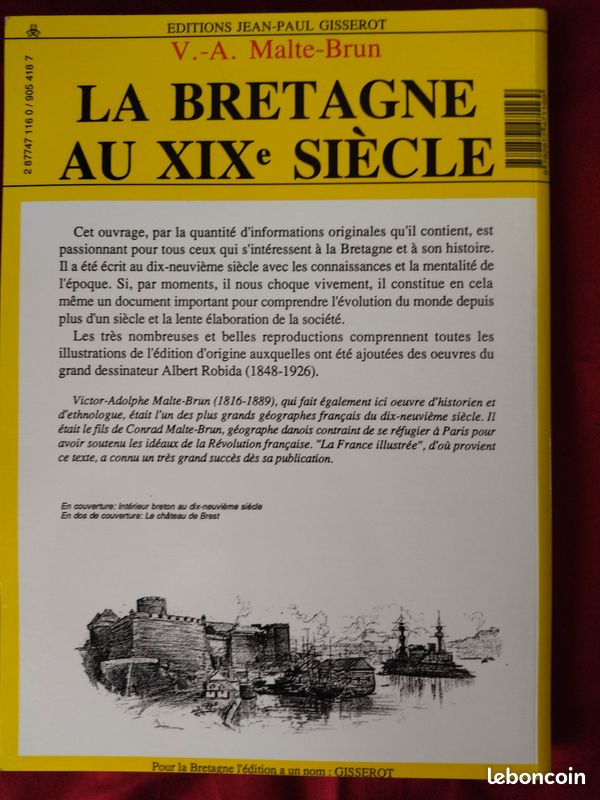 Les Côtes D’Armor Au XIXe Siècle – Victor-Adolphe Malte-Brun – Éditions Gisserot