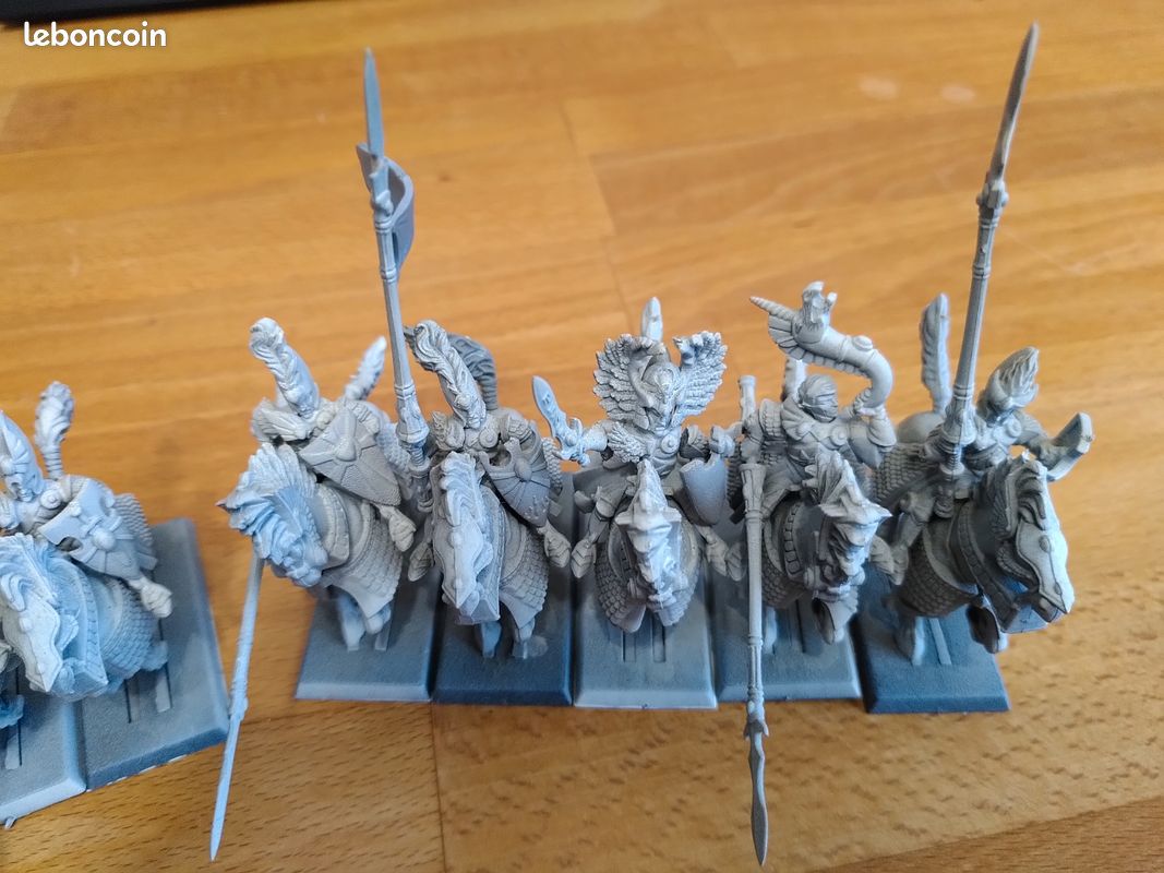 Lot de 10 cavaliers heaumes d'argent hauts elfes - Warhammer (image 2)