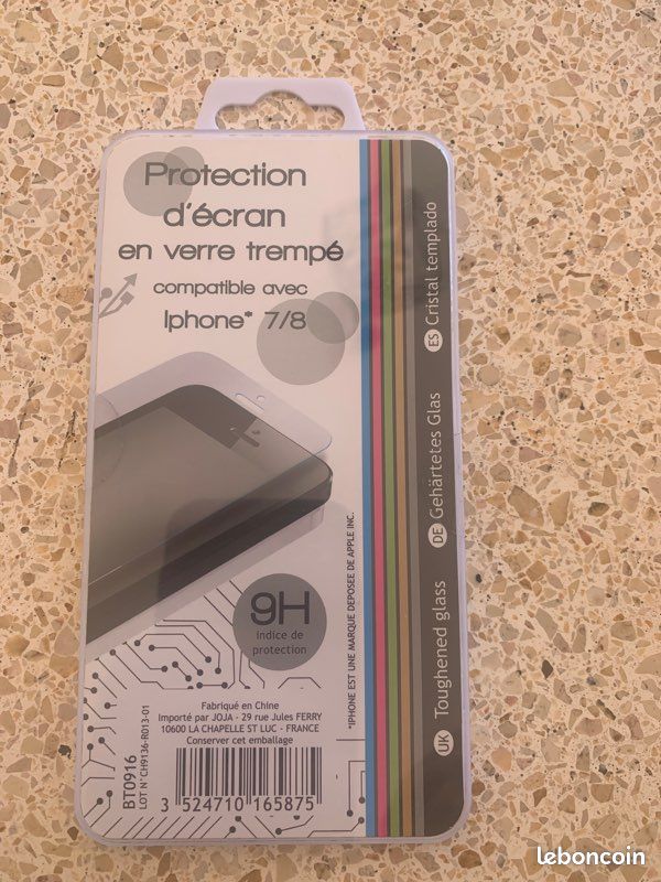 Protection verre trempé iPhone 8 et 7 (image 1)