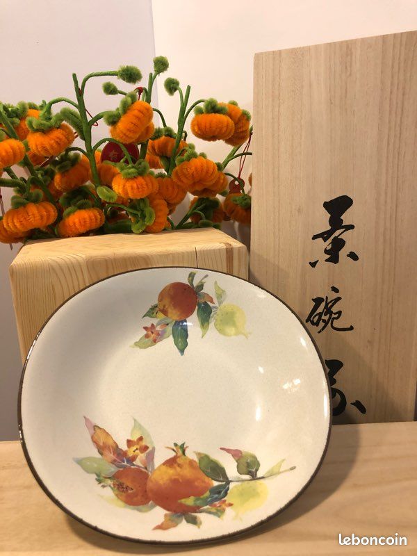 Vaisselle art à la table lot de cinq assiettes à salade céramique japonais (image 2)